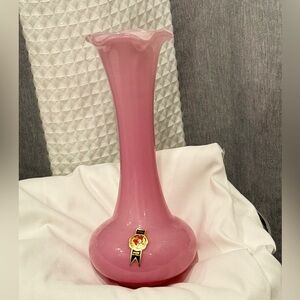 Opaline Pink Vintage Vase